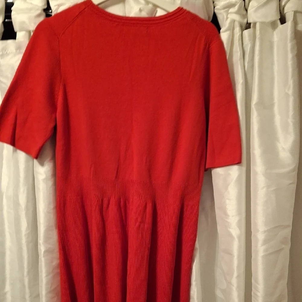 Banana Republic Vibrant Red Knit Sweater Dress XL - Picture 6 of 7